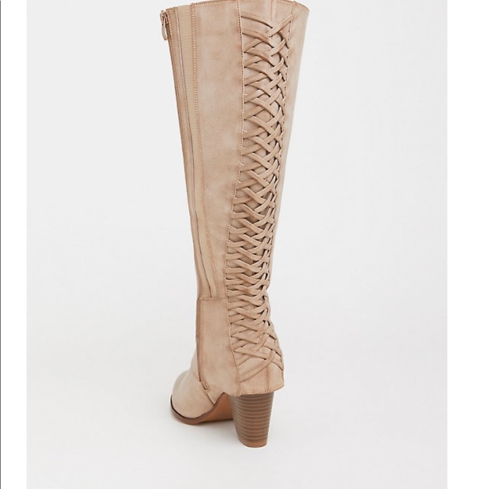 Torrid Black Lattice Boots 9 extra wide